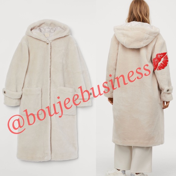 H&M Hooded Faux Fur Teddy Coat - Picture 8 of 8